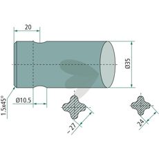 Balspjut Lngd 660mm Form Bjd Konus K263