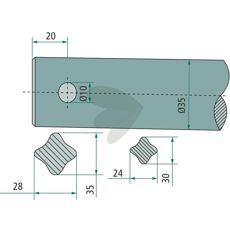 Balspjut Lngd 670mm Form Bjd 55189