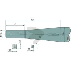 Balspjut bjd, konisk mutter Lngd600mm 44X56X27mm