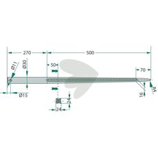 Balspjut Lngd 770mm Form Rak 53025