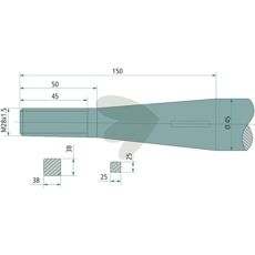 Balspjut bjd, med konisk mutter Lngd 920mm M28X1,5