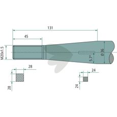 Balspjut konisk mutter Baas / Trima M20X1,5 - 53370