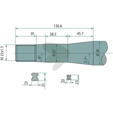 Balspjut konisk mutter Stoll - JF M22X1,5