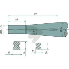 Balspjut konisk mutter van Lengerich, M22X1,5