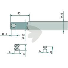 Balspjut Lngd 820mm 55536