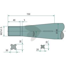 Balspjut konisk mutter Frost,AP,Bressel, Lade M27X1,5