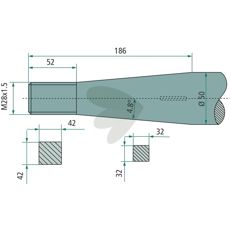 Balspjut konisk mutter Kverneland M28X1,5 - 53233