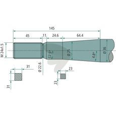 Balspjut kon mutter Dan Chief-Zens,Al/Quicke M24X1,5