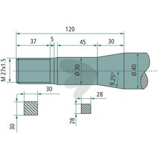 Balspjut konisk mutter Strautmann M27X1.5 - 54878