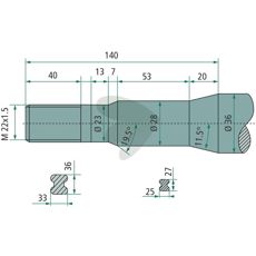 Balspjut konisk mutter Vicon,Trioliet M22X1.5