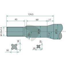 Balspjut konisk mutter Trioliet M22X1.5