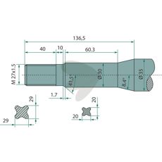 Balspjut konisk mutter Frost M27X1,5 - 55340