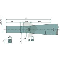 Balspjut konisk mutter Al/Quicke,Kverneland M24X1,5