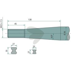 Balspjut konisk mutter Strautmann M22X1.5