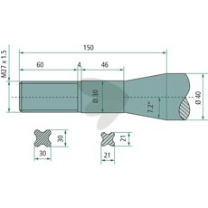 Balspjut konisk mutter Fella M27X1,5 