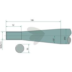 Balspjut konisk mutter Saphir,Manitou M28X1,5 980mm