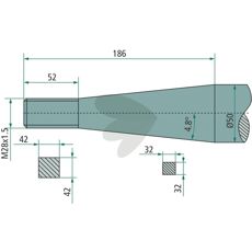 Balspjut konisk mutter Kverneland M28X1,5 - 54850