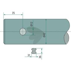 Balspjut Lngd 1000mm Form Rak Konus K204 55922