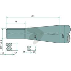 Balspjut konisk mutter Weidemann,Schffer,Hauer M22X1,5