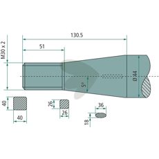 Balspjut konisk mutter Kverneland M30X2