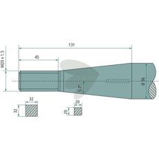 Balspjut konisk mutter Kverneland M20X1,5 - 53199