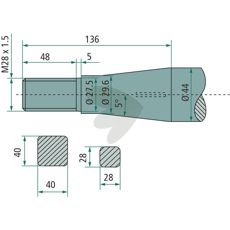 Balspjut konisk mutter Kverneland M28X1,5 - 55252