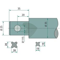 Balspjut Lngd 1400mm Form Rak Mailleux 55419