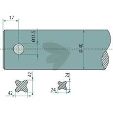 Balspjut rak 55762