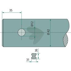 Balspjut Lngd 1400mm Form Rak 55892