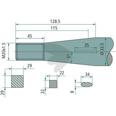 Balspjut konisk mutter Kverneland,Desvoys M20X1,5