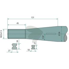 Balspjut konisk mutter Bressel & Lade,Desvoys M22X1,5