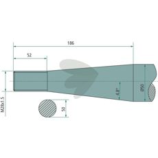 Balspjut konisk mutter Redrock,Manitou,Kverneland M28X1,5