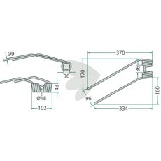 Rfspinne Deutz Fahr (Kverneland) 370mm