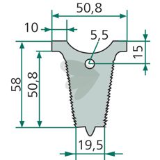 Fingerplatta tandad 1002331