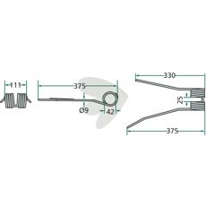 Rfspinne vnster Kemper 375 mm