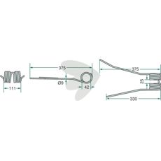 Rfspinne hger Kemper 375 mm