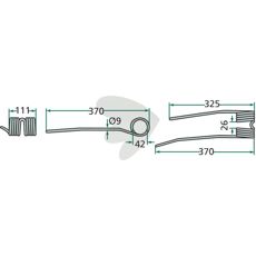 Rfspinne vnster Kemper 370 mm