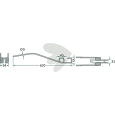 Fjderpinnar Deutz Fahr 630mm 10-Pack