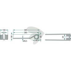 Rfspinne Deutz Fahr (Kverneland) 385 mm