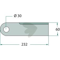 Slagkniv Belagd med hrt mne - 322593450