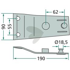 Knivhllare Strke 4 mm