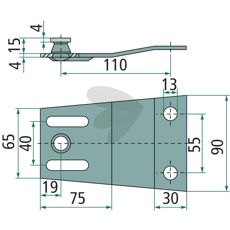 Knivfste 4 mm