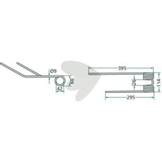 Pinne vnster Pttinger med flera 395mm 436035