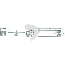 Rfspinne rotorvndare Pttinger 386mm - 10-Pack