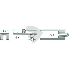 Pick-up pinne 200 mm Schuitemaker