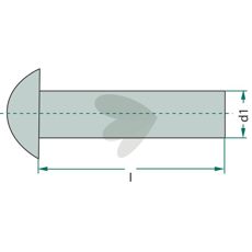 Halvrunda nitar 5X16 ca.148 styck