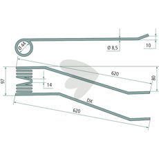 Rfspinne hger Borello 620 mm