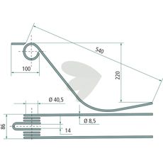 Rfspinne Fontanesi 540 mm