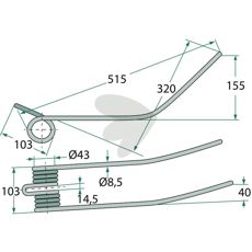 Rfspinne Morra 515 mm