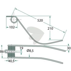 Rfspinne Repossi 520 mm